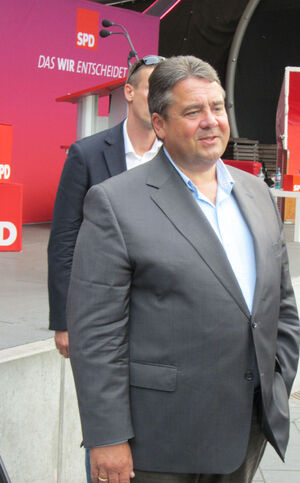 Im Plauderton machte Sigmar gabriel in Bochum Wahlkampf.